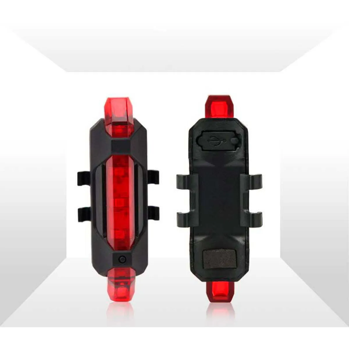 Luz trasera recargable para bicicleta rojo, marca DEFENSOR FOREVER - Foto Principal