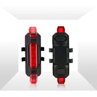 Luz trasera recargable para bicicleta rojo