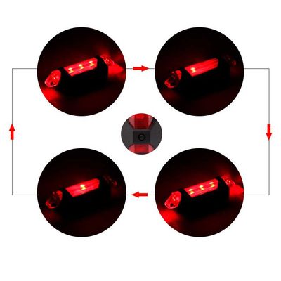 Imagen 2 del producto Luz trasera recargable para bicicleta rojo