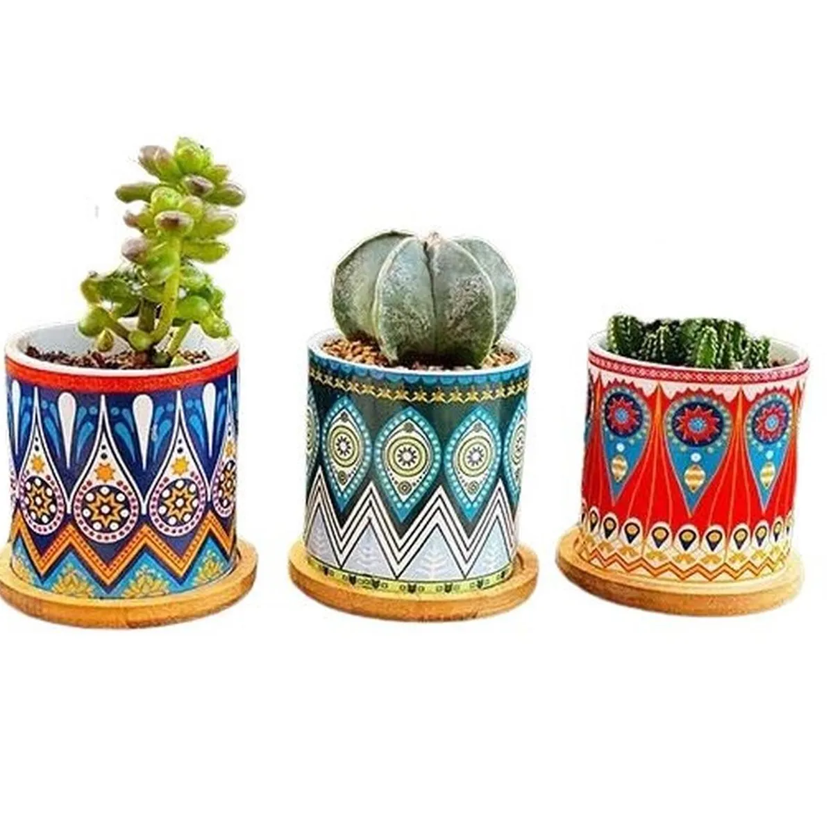 GENERICO - Set macetas cerámica para suculentas
