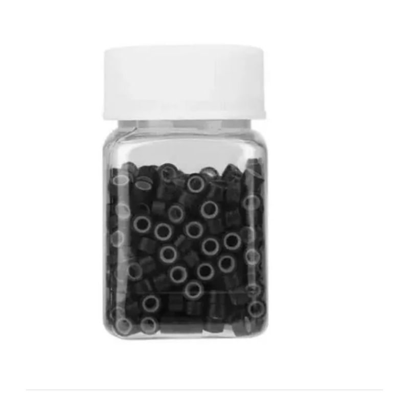 GENERICO - 500 Microring Para Extension De Cabello NEGRO