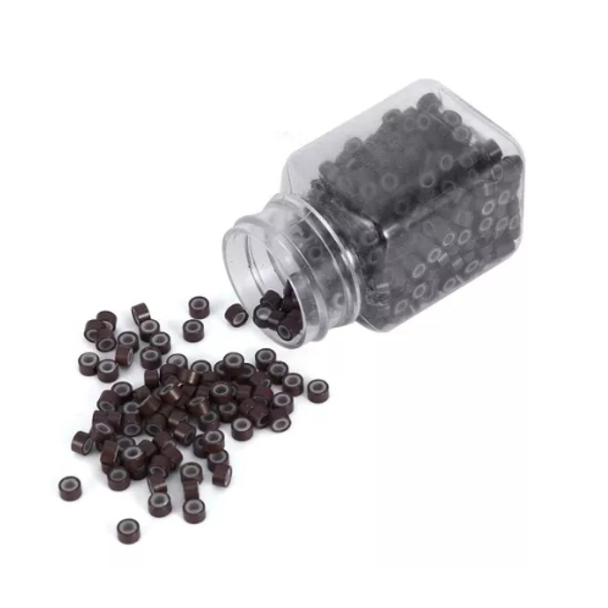 GENERICO - 500 Microring Para Extension De Cabello NEGRO