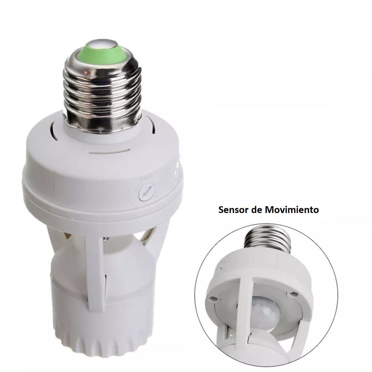 GENERICO - Pack x2 Bases Para Ampolleta Con Sensor De Movimiento Automático