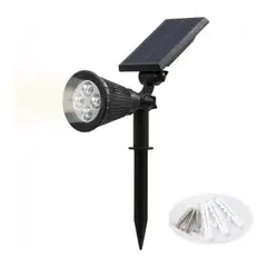 GENERICO - Foco Solar Farol Led Panel Solar Estaca Tierra Jardín Pared / 003251