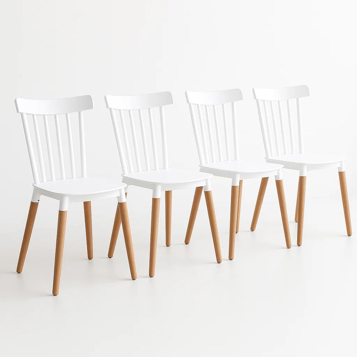 KLIK - Pack de 4 Sillas Windsor Blancas KLIK