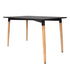 HOME PLANET - Mesa rectangular negra 120x80 cm estilo Eames