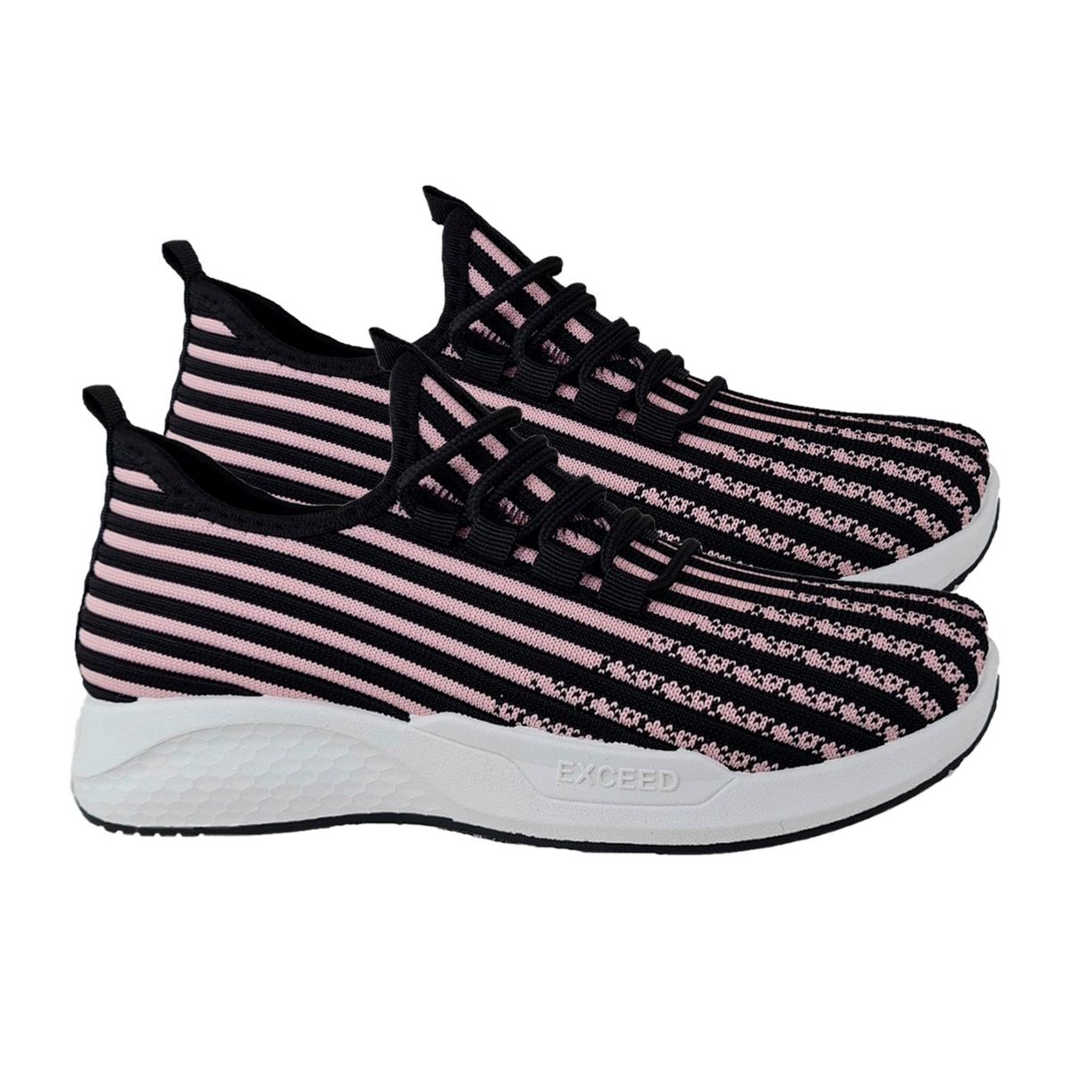 GENERICO - Zapatillas Ligeras Comodas Tendencia Negro Rosa - 2103