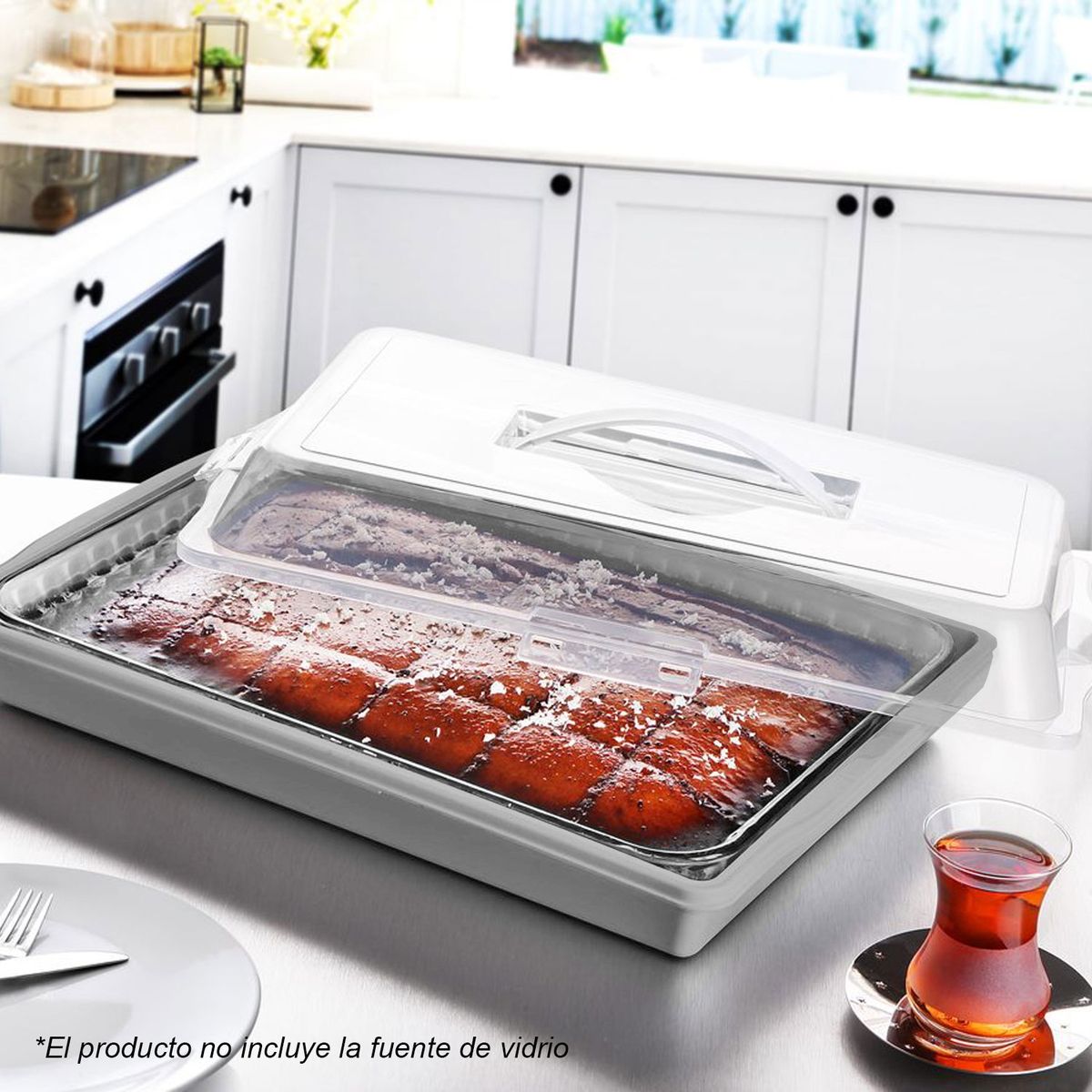 INSPIRACCI - Caja Porta Alimentos Rectangular Gris