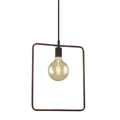 GENERICO - Lampara Colgante Forma Geometrica Cuadrado 32cm