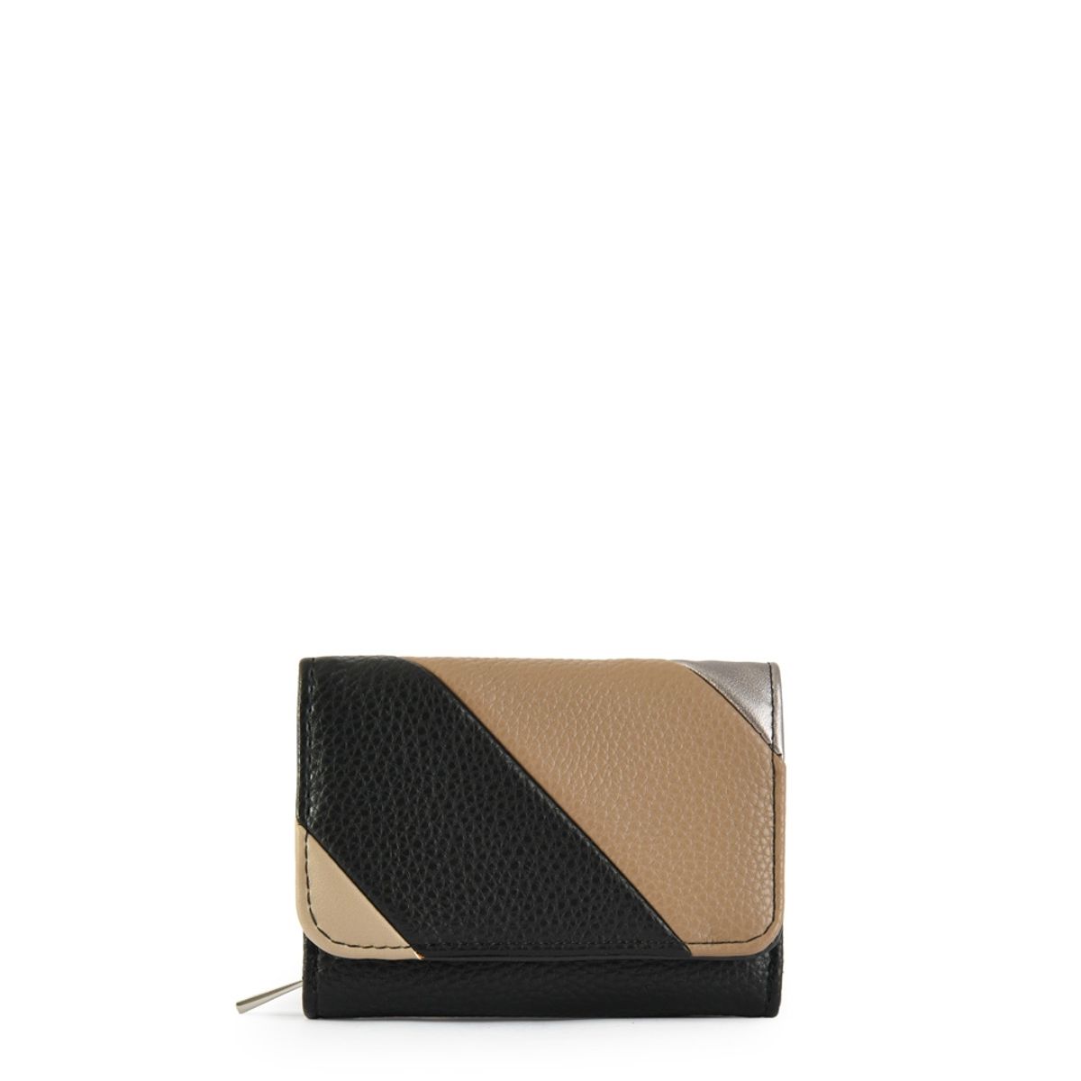 AMPHORA - Billetera cierre exterior pequeña arc negro