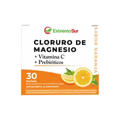 GENERICO - Cloruro de Magnesio + vit C + Prebióticos, sabor naranja x 30 sachets