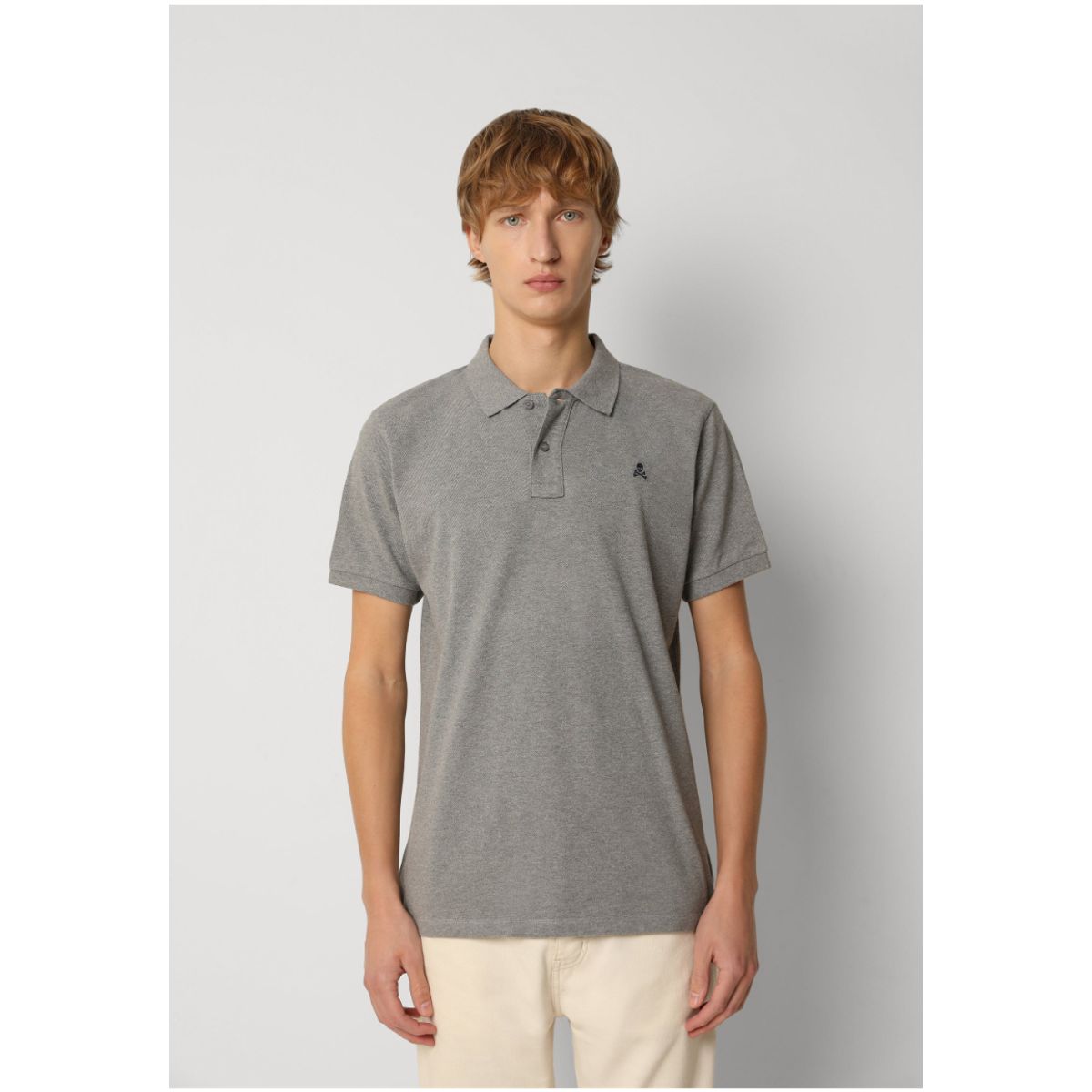 SCALPERS - Polo Básico Calavera Contraste Navy