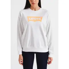 LEVIS - Polerón Mujer Liso con Logo Blanco