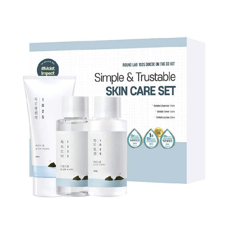 ROUND LAB - Set de viaje SIMPLE AND TRUSTABLE SKIN CARE SET Cosmética Coreana
