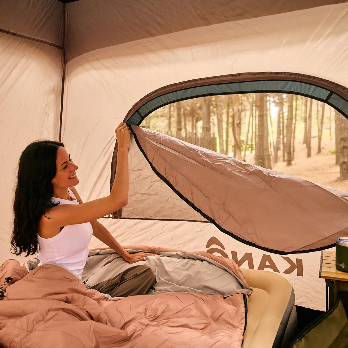 KANO - Carpa Enco Camping Automática Instant 6 personas Impermeable