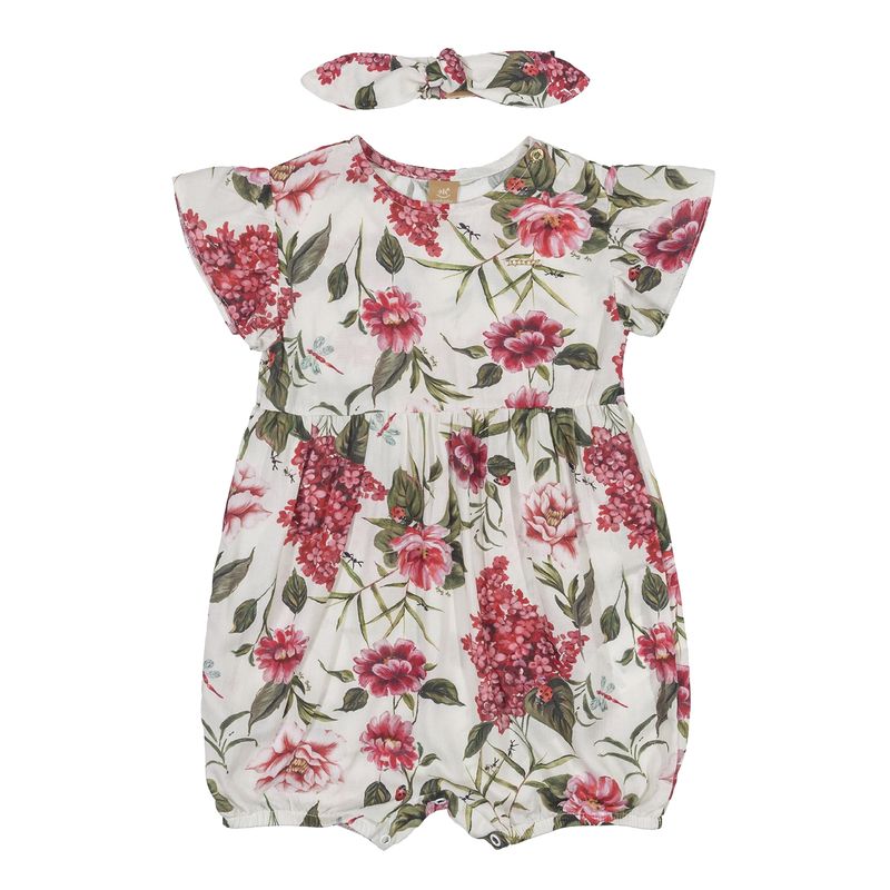 UP BABY - Enterito y Cintillo Rojo y Blanco Up Baby