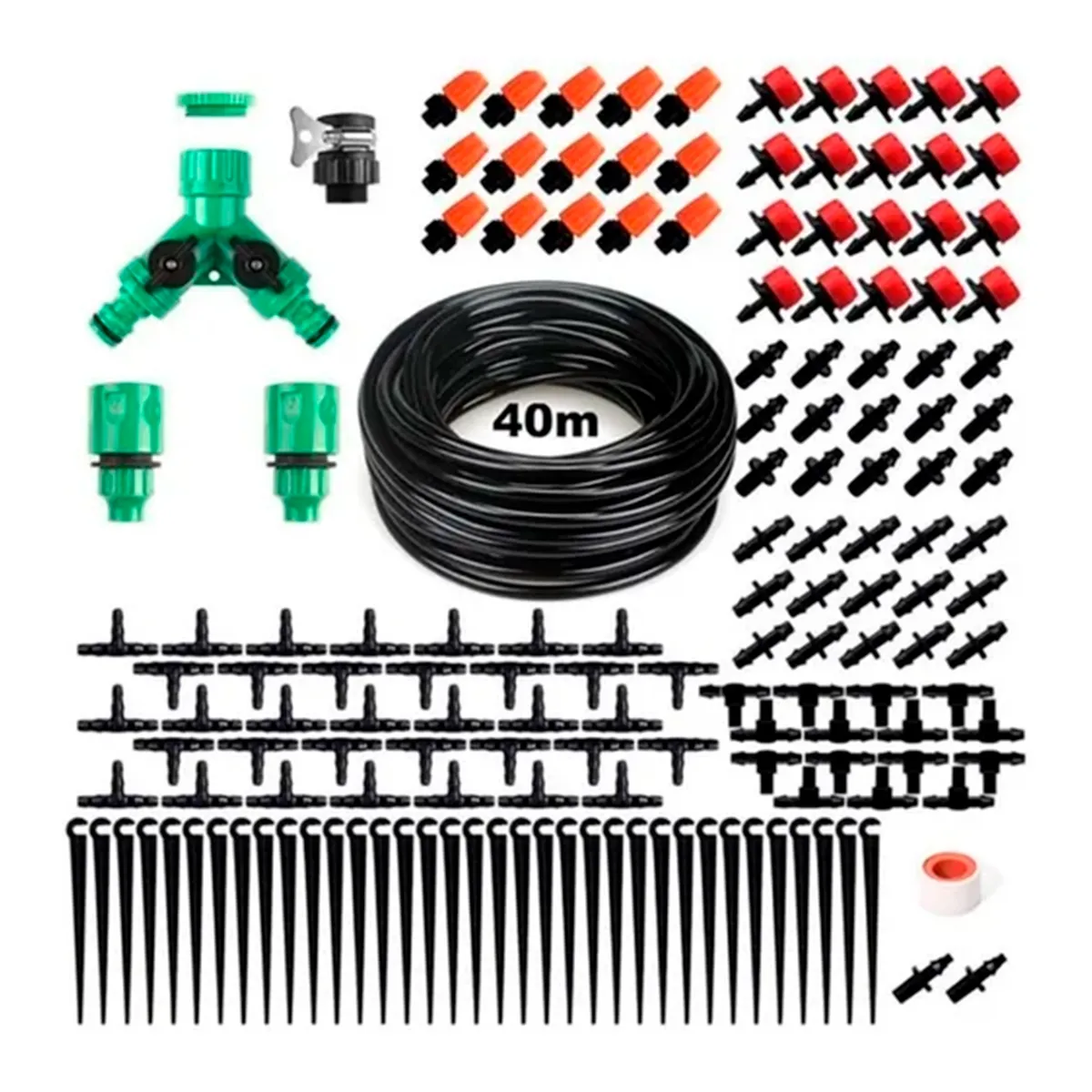 GENERICO - Kit De Riego Sistema Automático Goteo 40m 158pcs