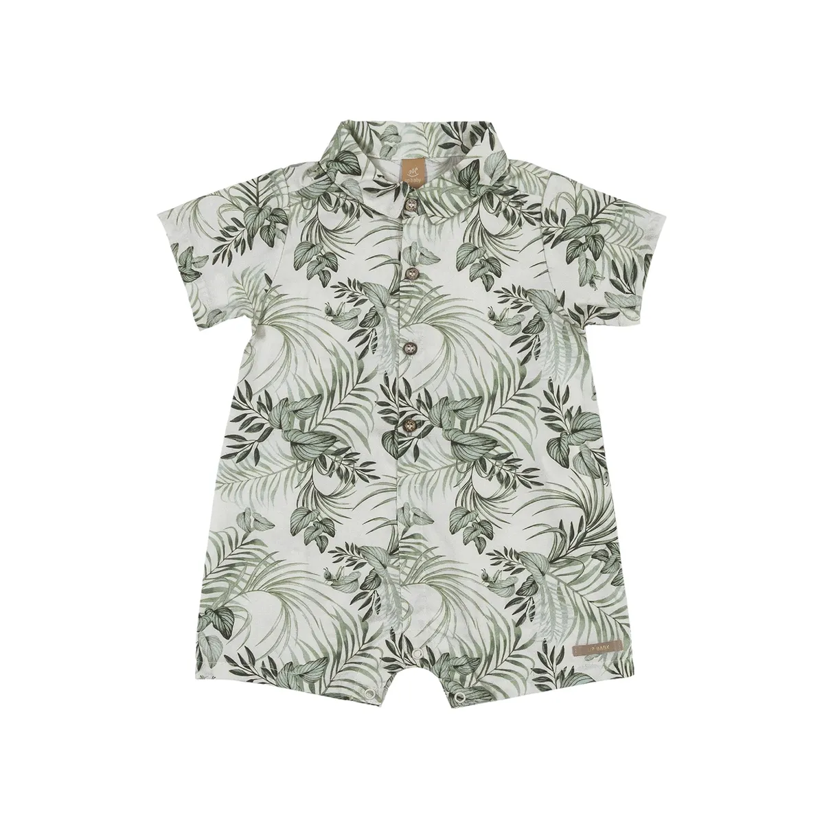 UP BABY - Enterito Estampado Digital Hojas Verde Oliva Up Baby