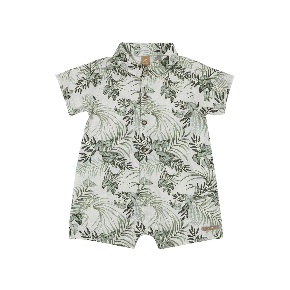 UP BABY - Enterito Estampado Digital Hojas Verde Oliva Up Baby
