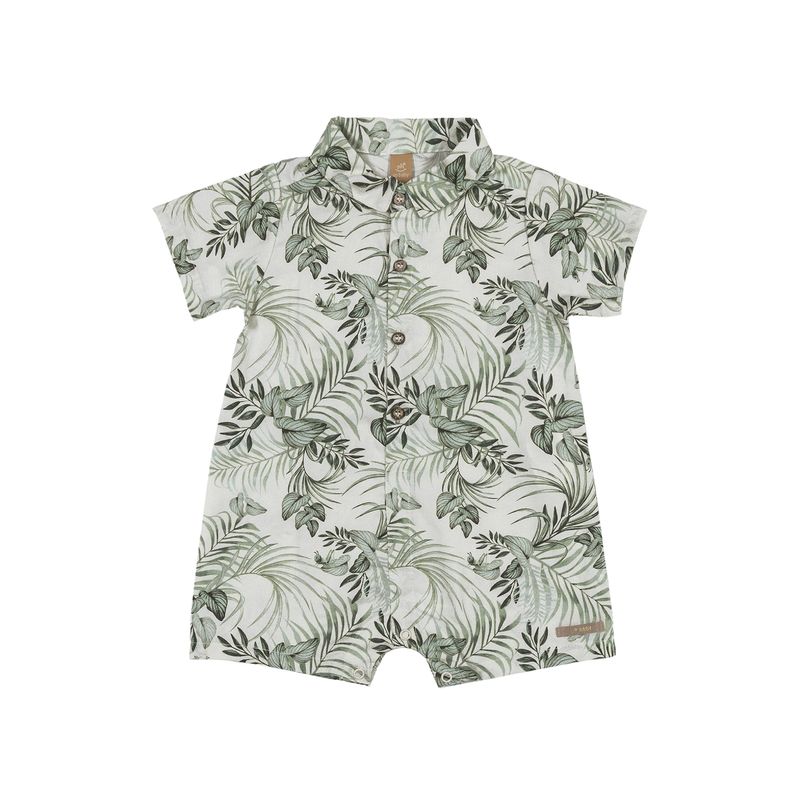 UP BABY - Enterito Estampado Digital Hojas Verde Oliva Up Baby