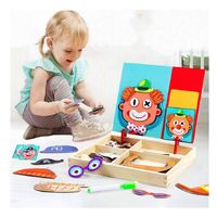 Puzzle Magnético De Madera Habilidad Motora Rasgos Faciales