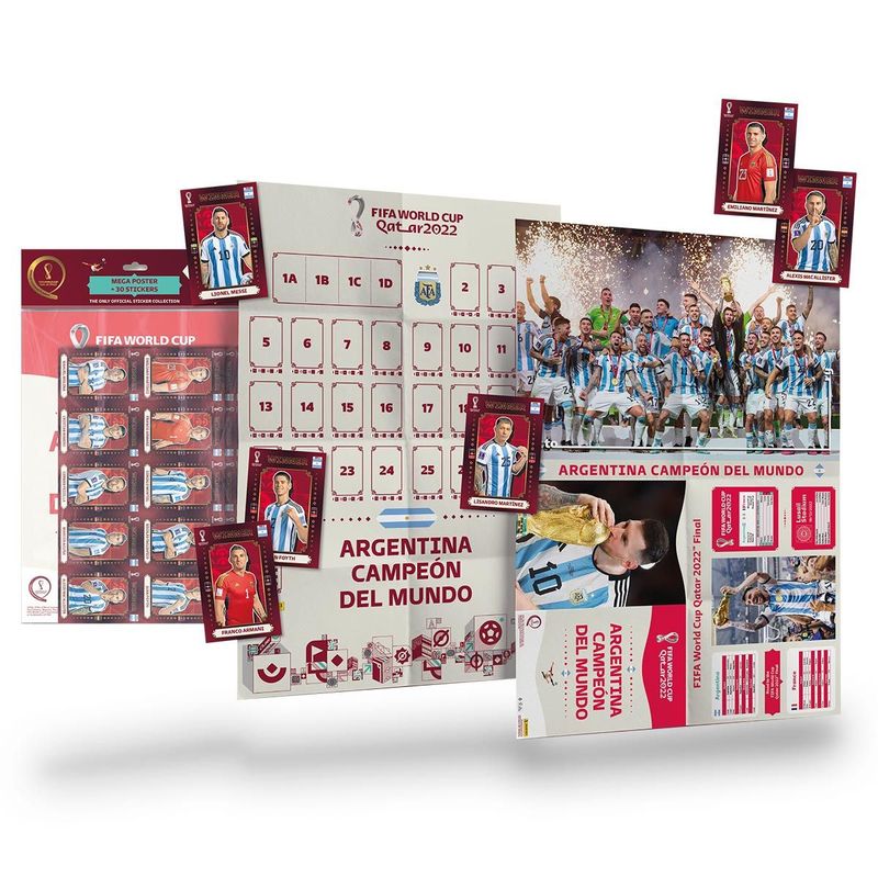 PANINI - EDICIÓN LIMITADA - Maxi Póster FIFA World Cup Qatar 2022™ Argentina Campeón Del Mundo Set Completo