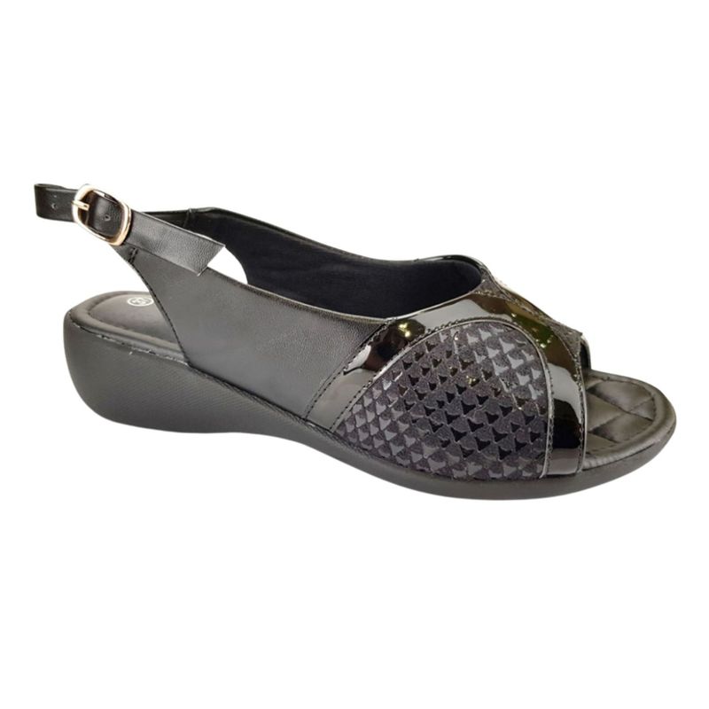 CHALADA - Sandalia Mujer Negro Comfort Chalada Pila-1
