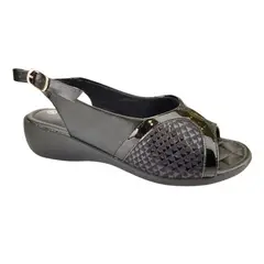 CHALADA - Sandalia Mujer Negro Comfort Pila-1
