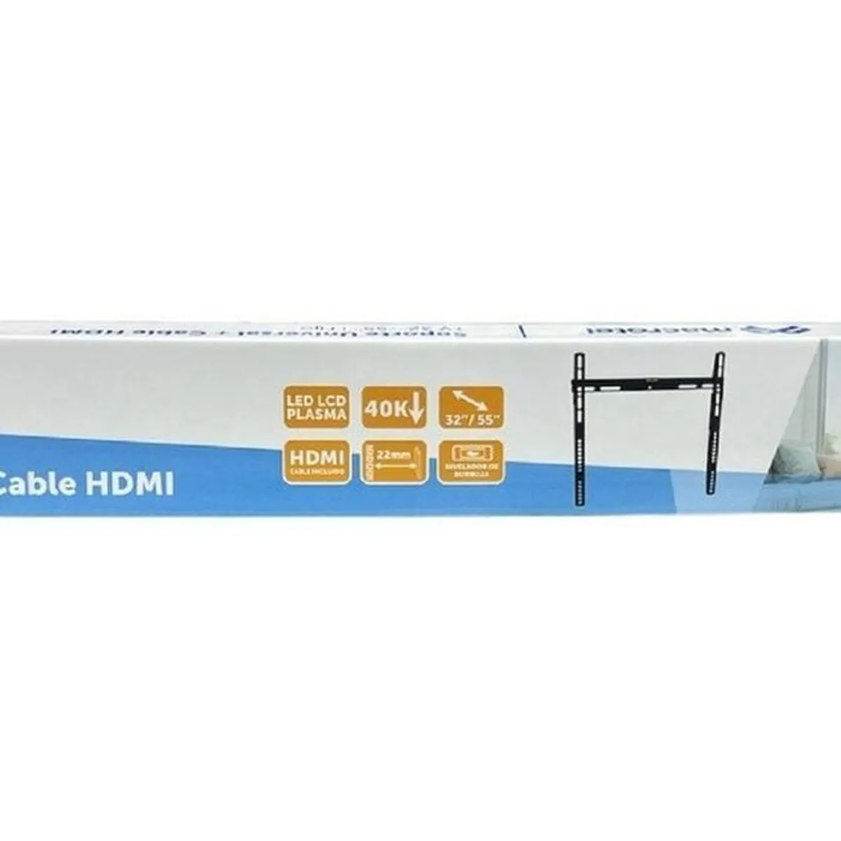 MACROTEL - SOPORTE MURO TV FIJO 32 A 55" MACROTEL CON HDMI