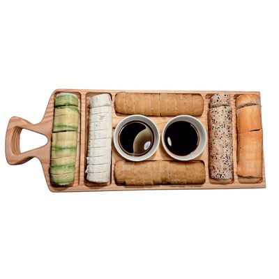 Imagen 2 del producto Tabla dúo para sushi y aperitivo con pocillos