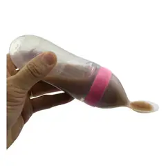 GENERICO - Mamadera Con Cuchara Dosificadora - Rosa