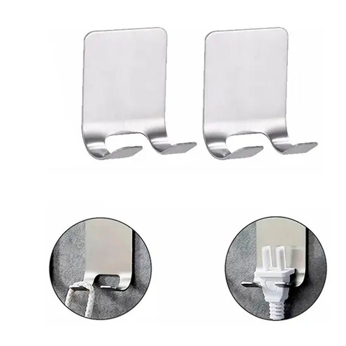 ESHOPANGIE - Pack 2 Soportes Multifunción De Pared De Acero Inoxidable