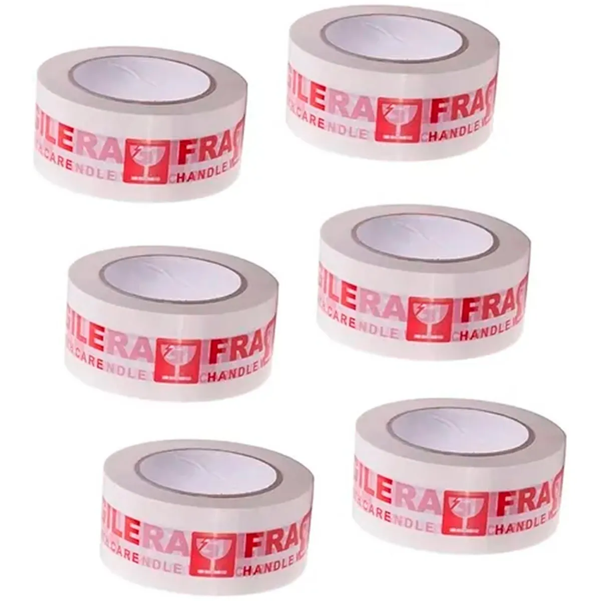 ESHOPANGIE - Pack 6 Cintas Fragil Cinta De Embalaje 100m X 5 Cm