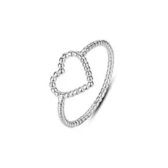 SILVER HEART - Anillo de compromiso Corazón en Plata Fina 925