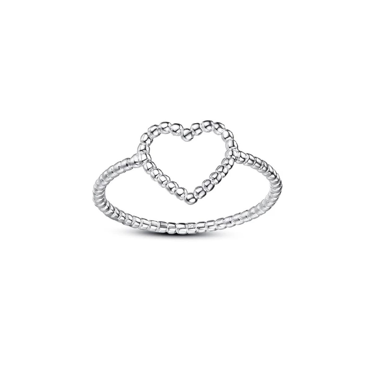 SILVER HEART - Anillo de compromiso Corazón en Plata Fina 925 SILVER HEART