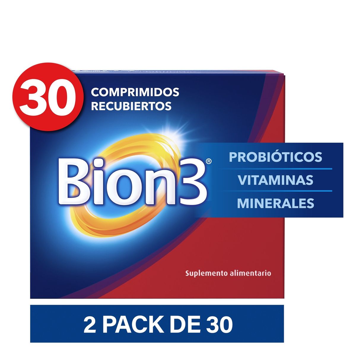 BION - Pack 60 Bion 3 Vitaminas Minerales Y Probióticos