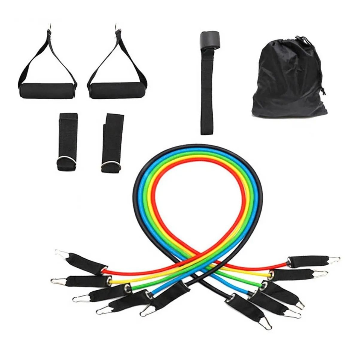 GENERICO - Set Bandas Elasticas Ligas Elasticas Ejercicio 11 Piezas