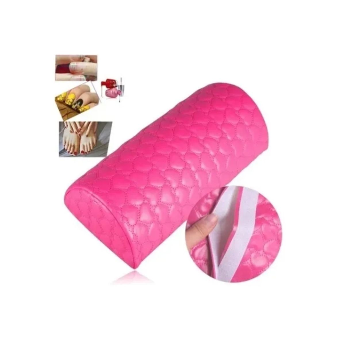GENERICO - Almohada Para Manicure Apoya Manos Color Fucsia