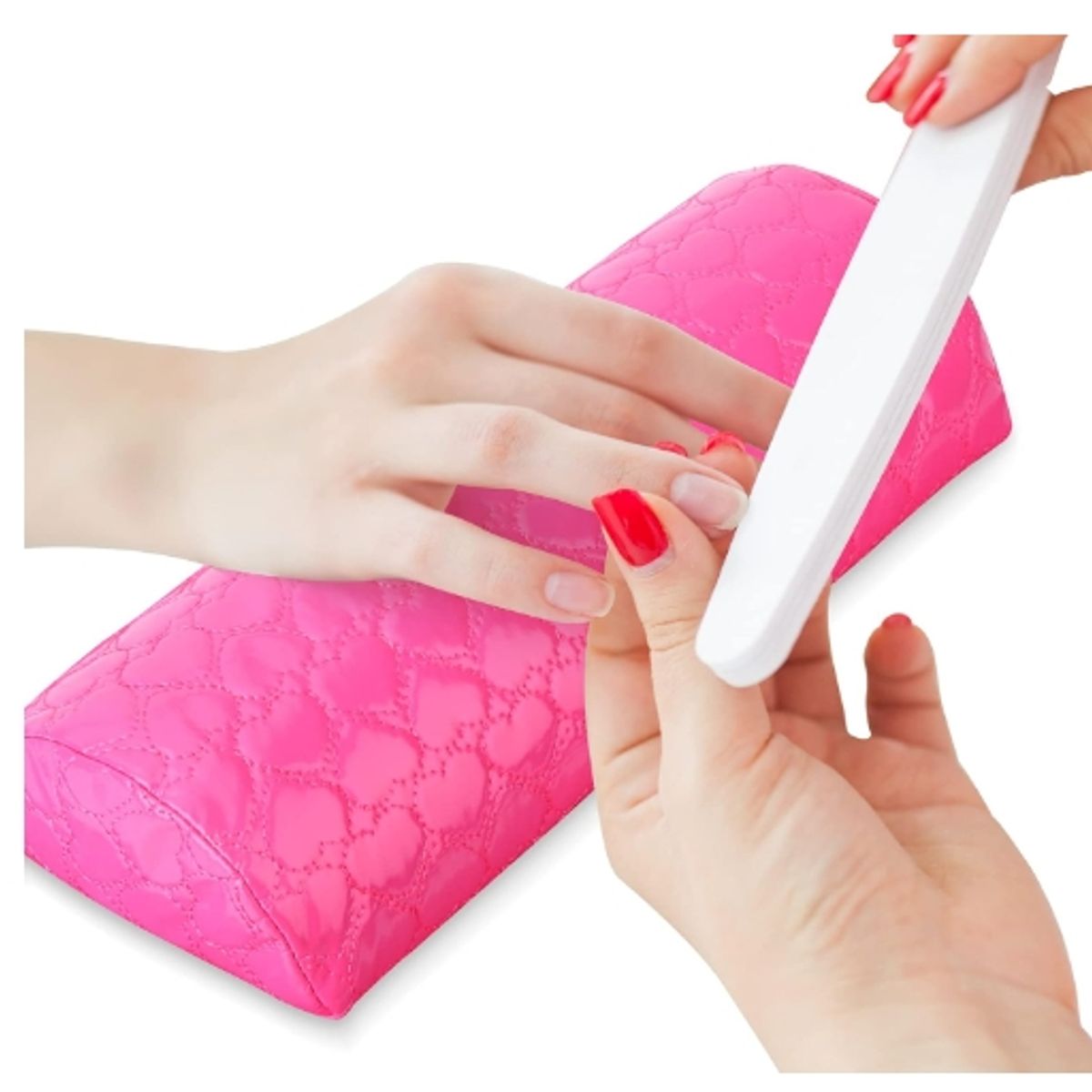 GENERICO - Almohada Para Manicure Apoya Manos Color Fucsia