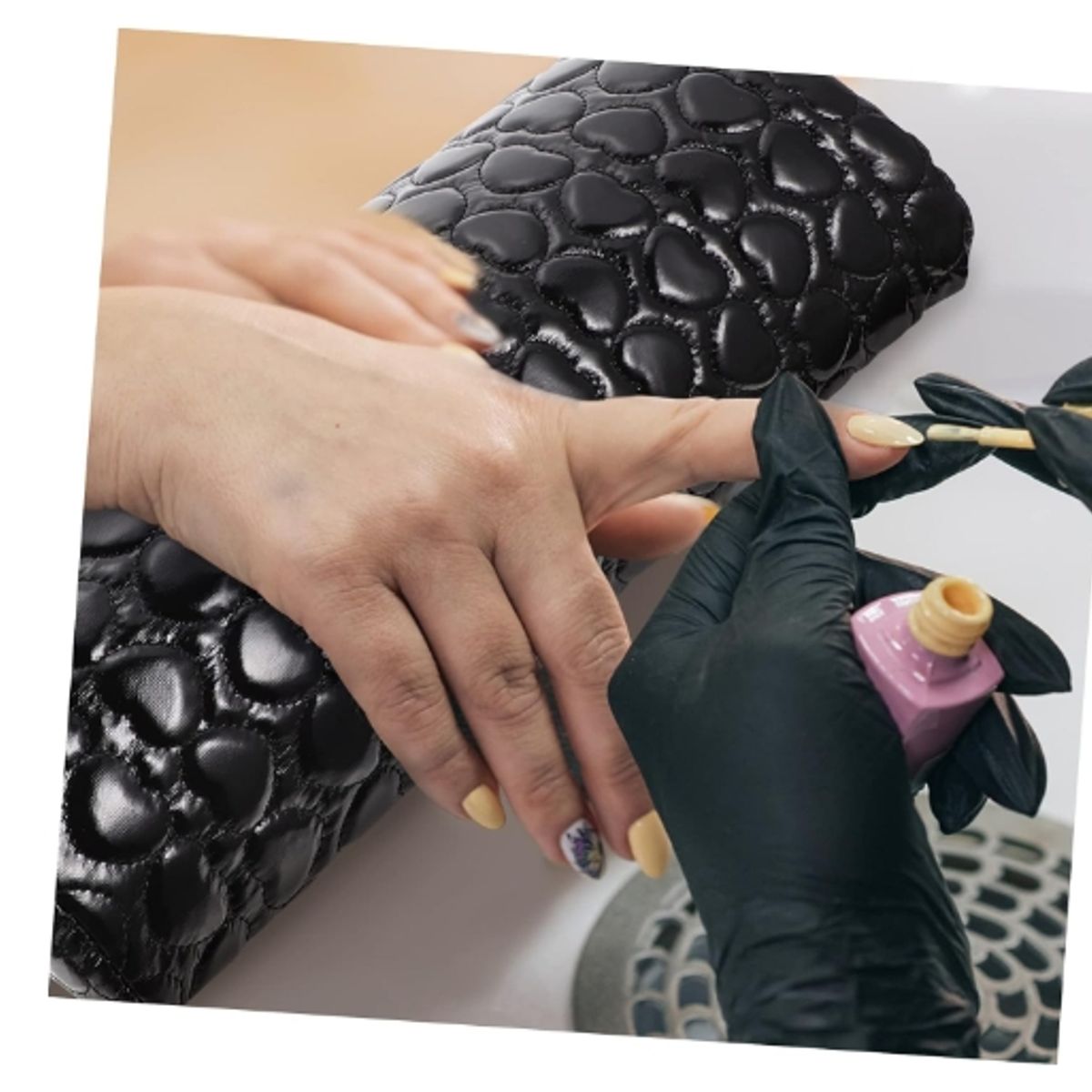 GENERICO - Almohada Para Manicure Apoya Manos Color Negro