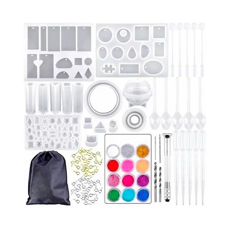 GENERICO - Set 83 Moldes Silicona Para Velas Resina Joyería