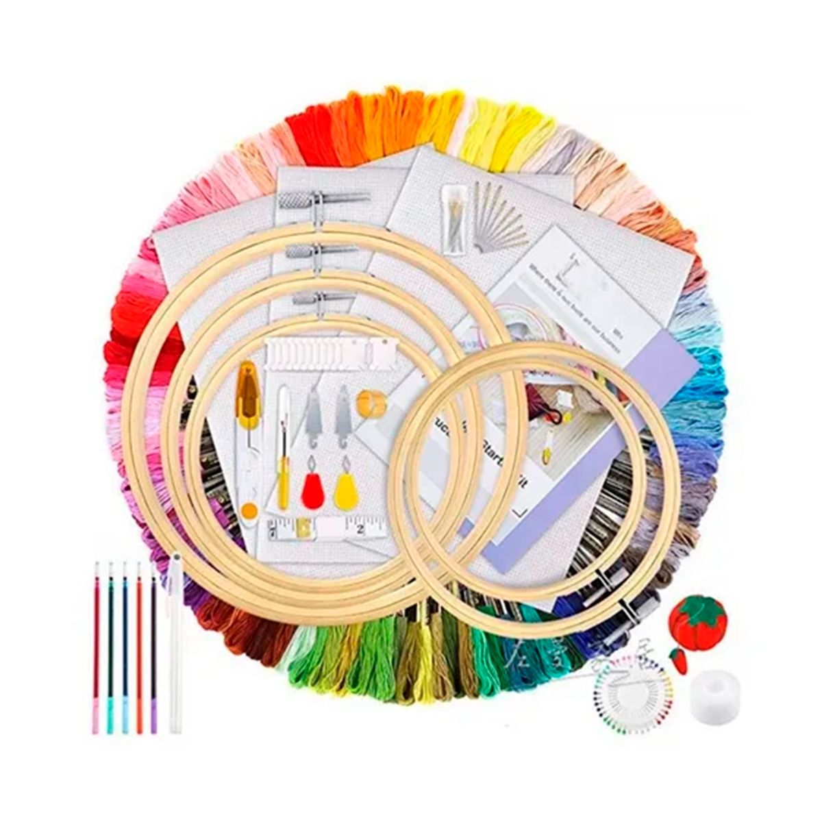 GENERICO - Set De Agujas Mágica Bordado  Kit De Hilos De Bordar