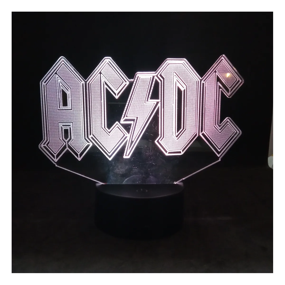 3DILUTION - Lámpara 3dilution ACDC Fanart Base Negra