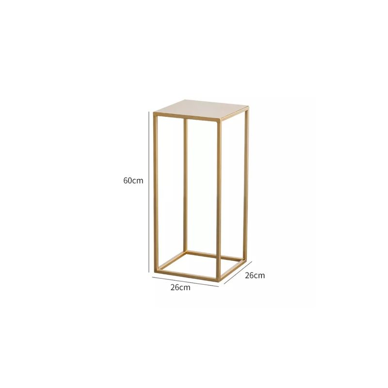 GENERICO - Pedestal cuadrado para plantas o esculturas gold M 60x26