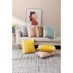 GENERAC - Funda de cojín Trenzada colores Pack 2