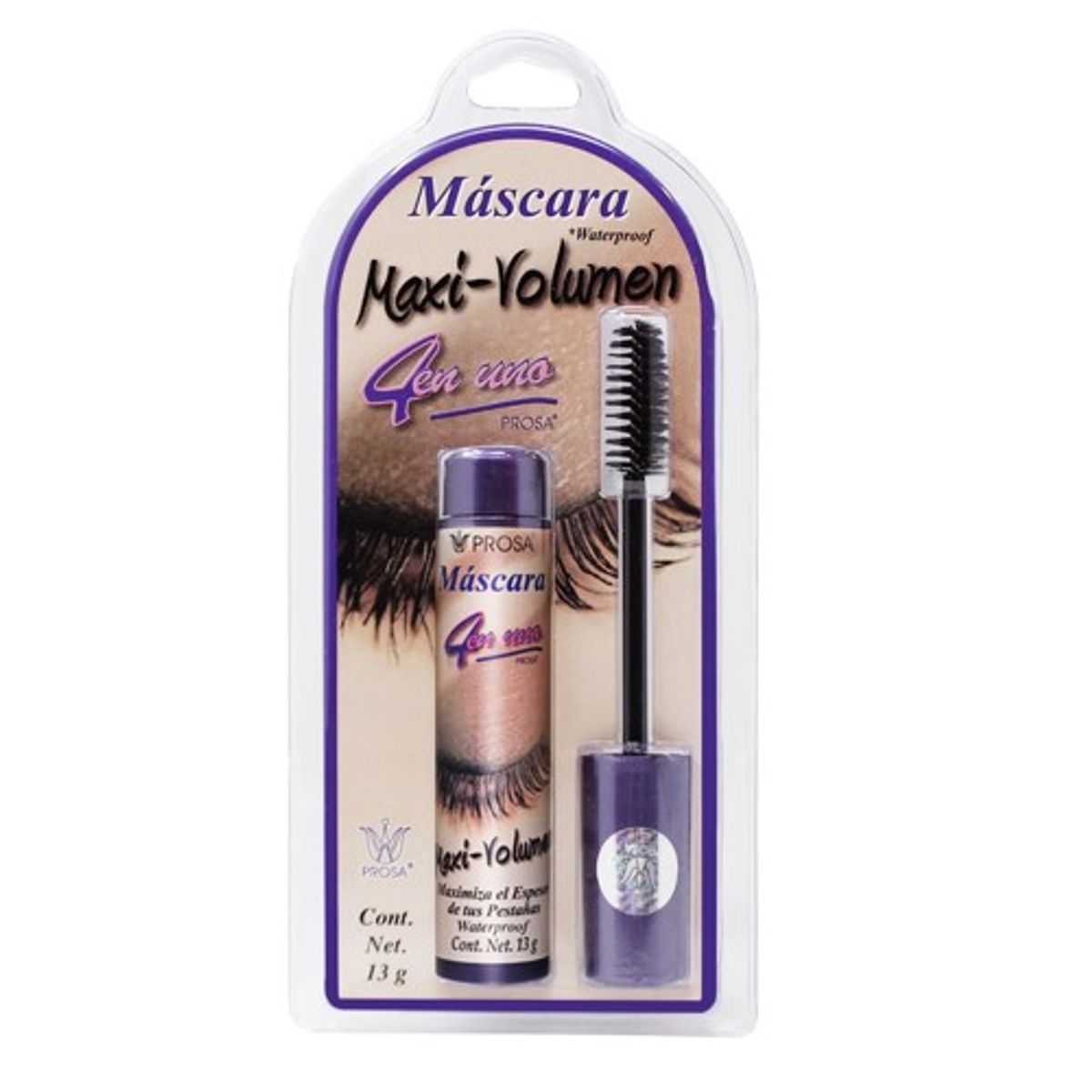 PROSA NATURAL - Mascara para Pestañas Maxi Volumen Waterproof Prosa