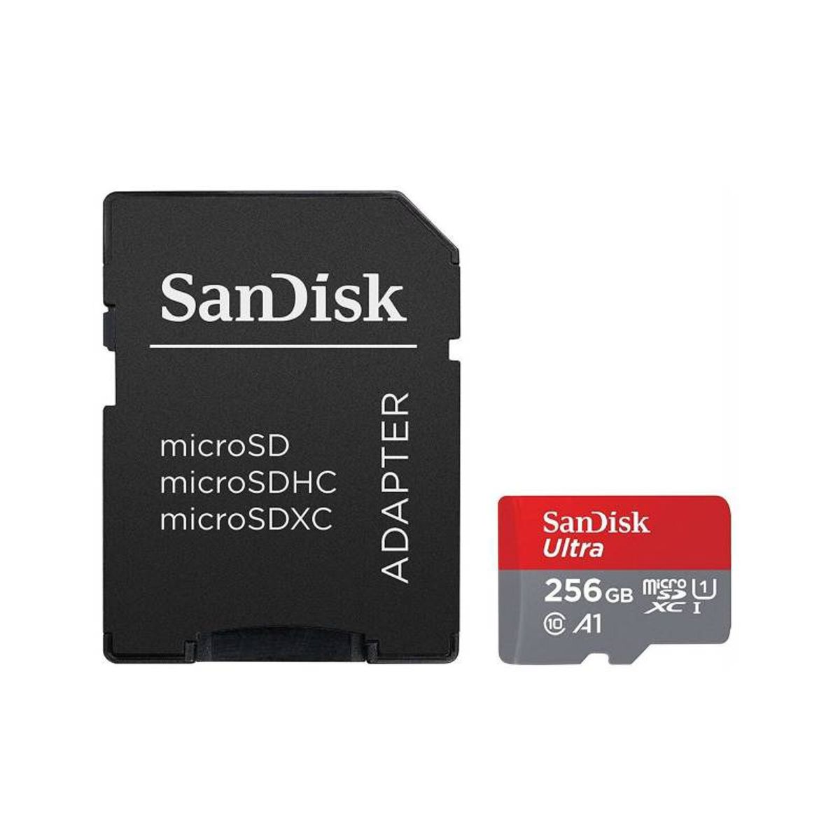 SANDISK - Tarjeta SanDisk Micro SD Ultra 256 GB con adaptador