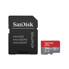 SANDISK - Tarjeta Micro SD Ultra 256 GB con adaptador