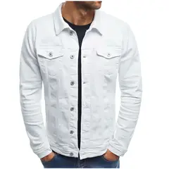 D'JOE - Chaqueta Mezclilla Nacional Blanca Hombre