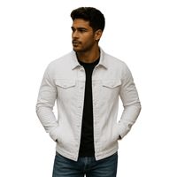 Chaqueta Mezclilla Nacional Blanca Hombre